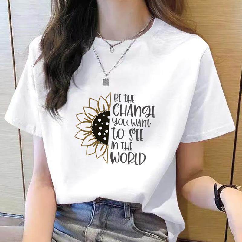 外穿夏季新款短袖休闲韩版薄款印花ins洋气女圆领学生可爱时尚T恤