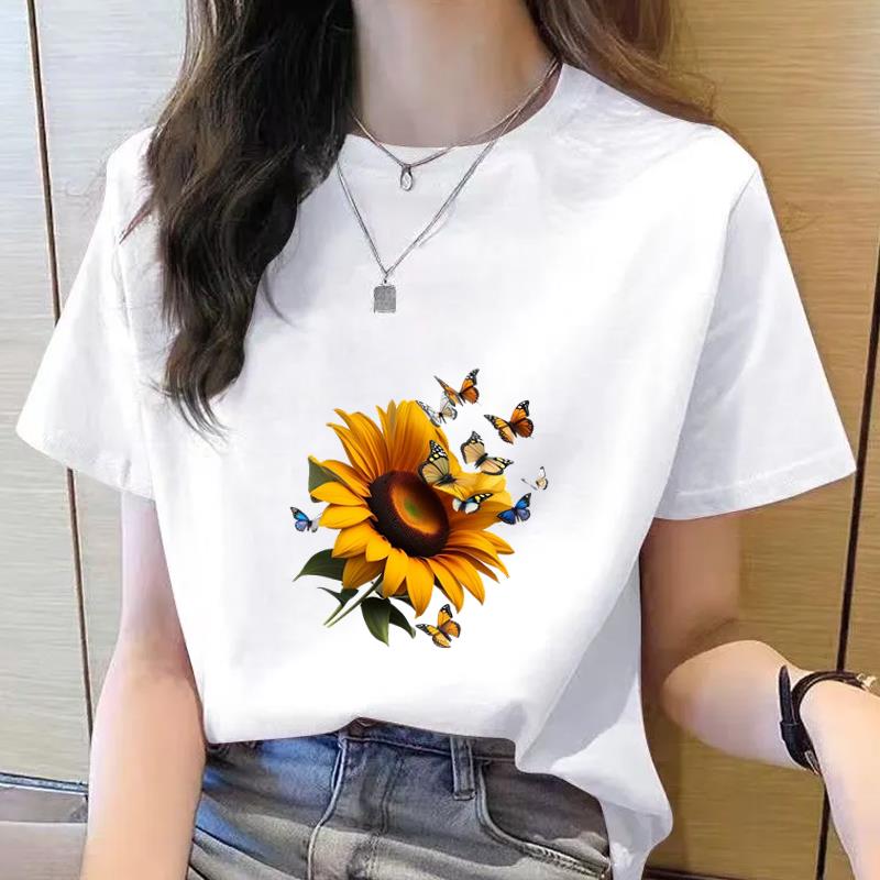 新款短袖网红韩版圆领爆款休闲薄款印花ins洋气女时尚女装学生T恤