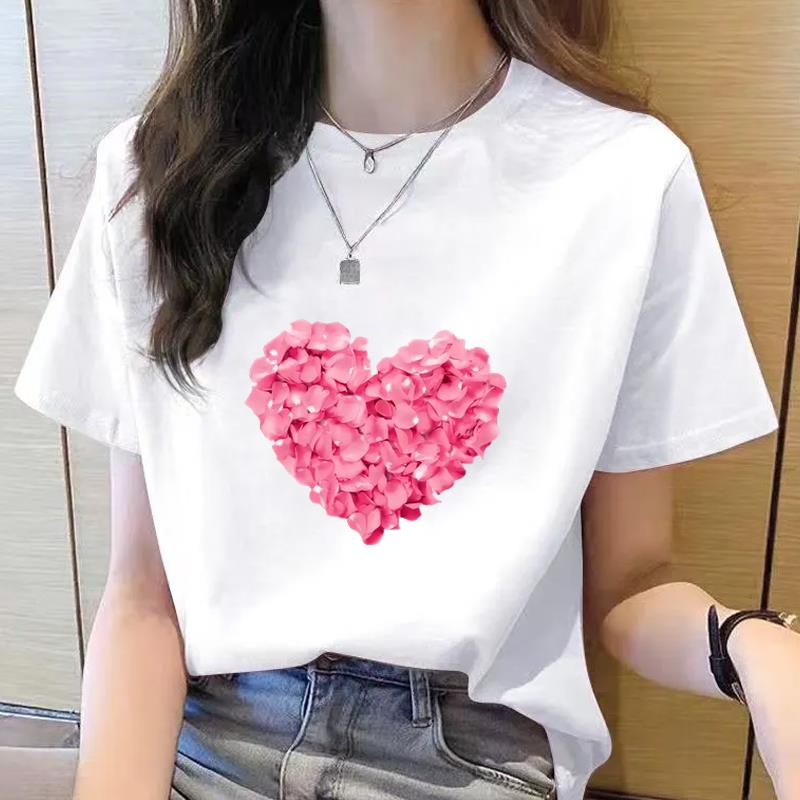 新款短袖网红韩版圆领爆款休闲薄款印花ins洋气学生百搭女时尚T恤