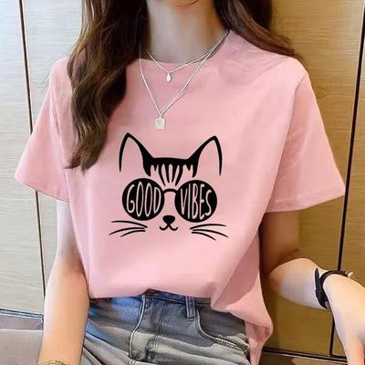 猫薄款网红时尚短袖卡通