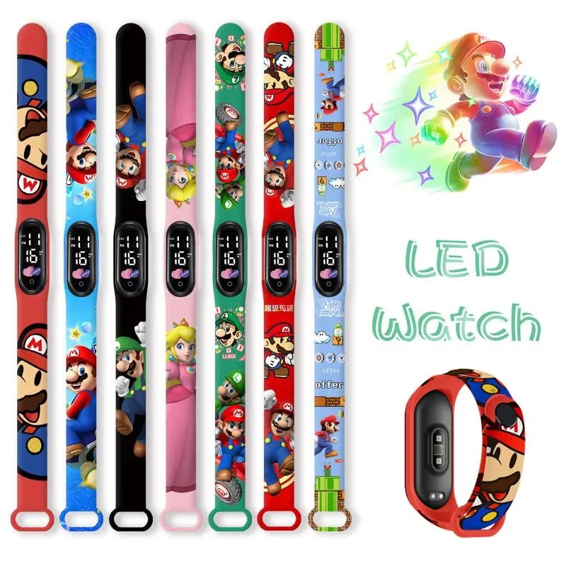 Super Mario Bros Children's Watches Anime Character Luigi Lu