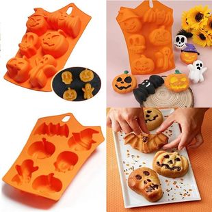 Pumpkin Halloween Silicone Mold for Cake Biscuit Candy Bakin
