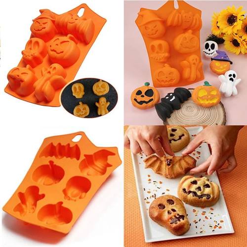 Pumpkin Halloween Silicone Mold for Cake Biscuit Candy Bakin