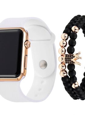 Sport Digital Watch Women Men Square LED Watch Silicone Elec