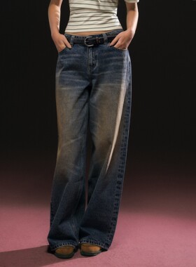 【Coco喜欢】Ariseism 美式复古宽松阔腿牛仔裤女秋季新款长裤子