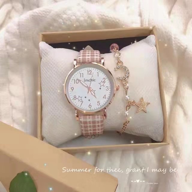 ulzzang星星手表女款小众设计考试可用夜光简约气质ins风中学生党