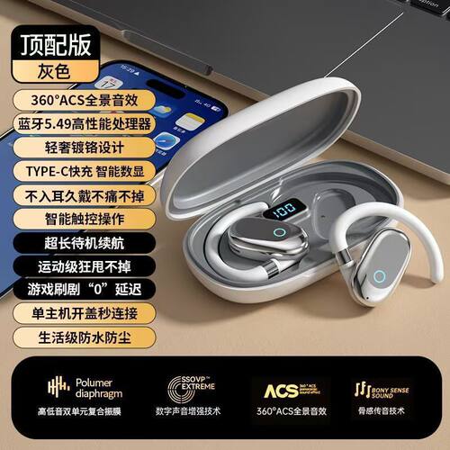 曼哈顿德国进口柏林之声R106挂耳式高音质佩戴超长续航运动蓝牙耳