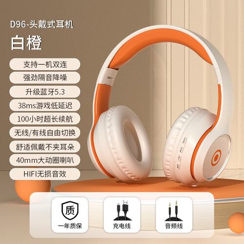 曼哈顿德国进口柏林之声D96头戴式蓝牙耳机重低音立体声可折叠超