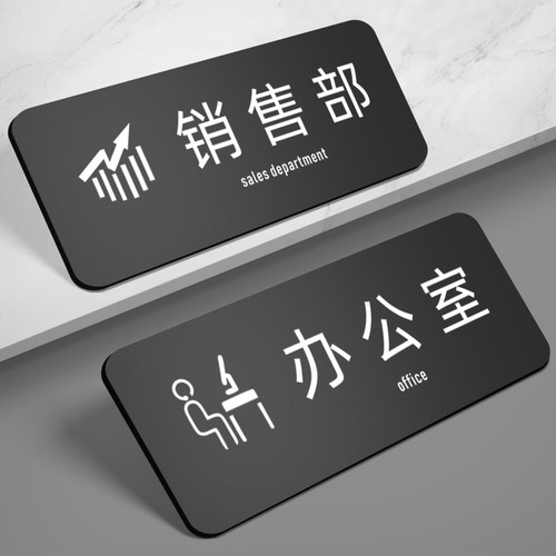亚克力销售部标识牌办公室科室牌