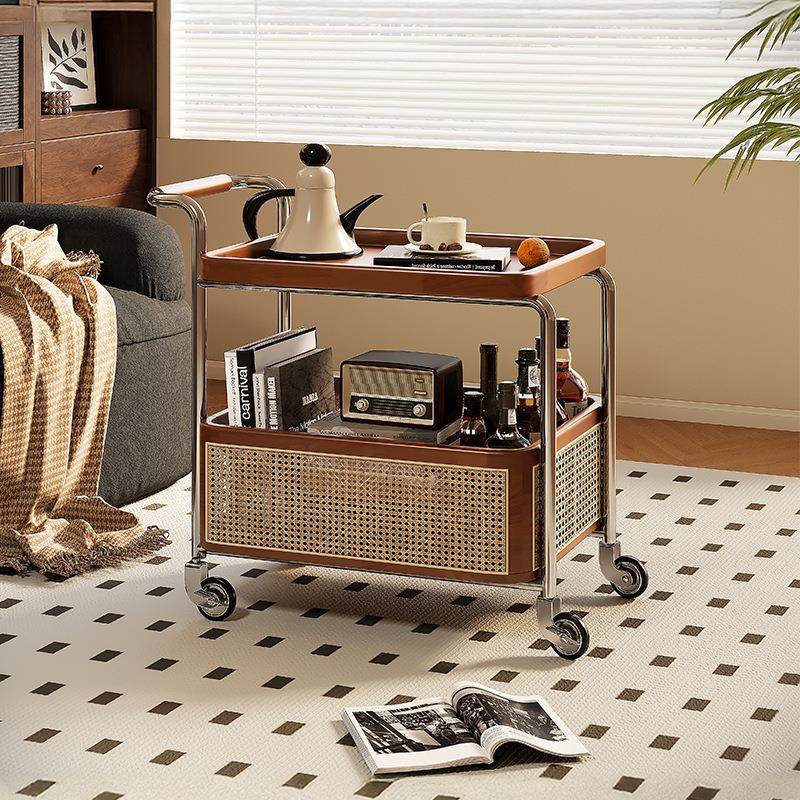 可移动边几小推车客厅沙发茶几边柜中古风实木床头收纳置物架餐车,住宅家具,可移动边柜,淘宝优惠券,粉丝福利购,淘宝优惠卷