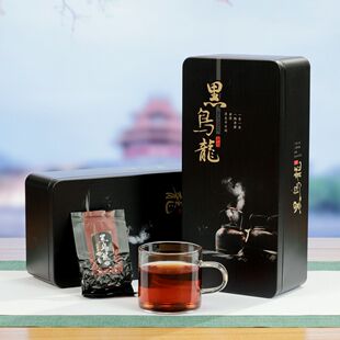 500g黑乌龙茶高浓度茶多酚油切刮油木炭技法小包装 散装 礼品铁盒装