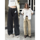 男女Cleanfit小个子阔腿休闲裤 裤 复古水洗直筒工装 UNRETRO美式