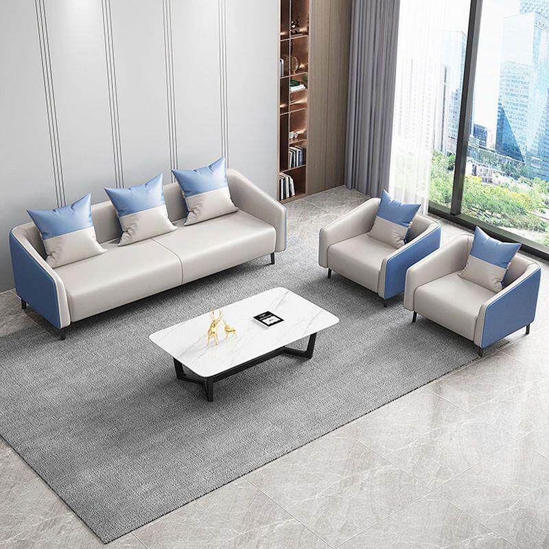 办公沙发室豪华一体全套一整套商务客厅会客小型简约便宜沙发现货
