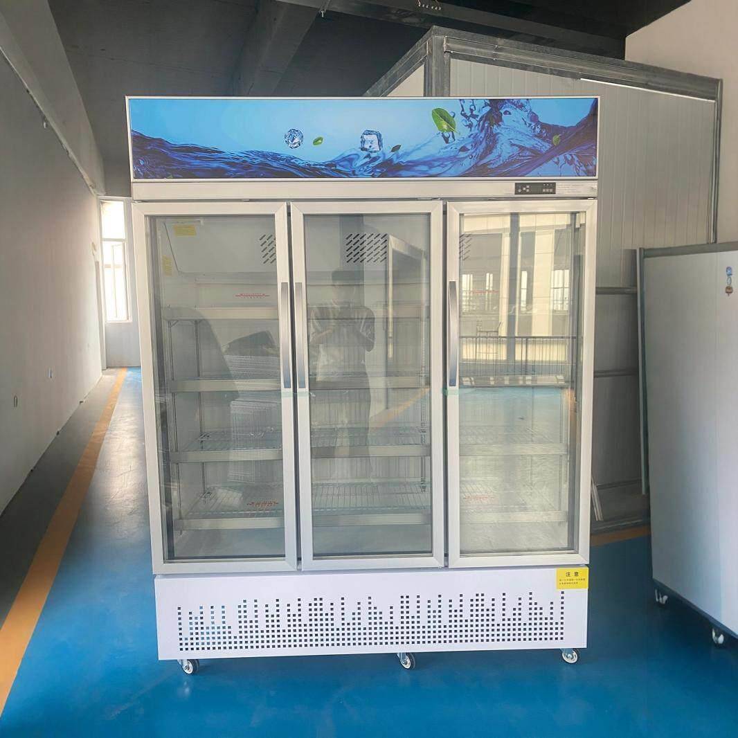 锅圈冷冻柜展示柜保鲜柜立式双门三门商用饮料冷饮蔬菜水果
