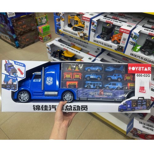 锦佳玩具货柜收纳警车仿真消防车