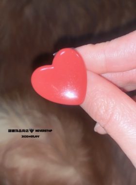 红色圣诞跨年女神款爱心戒指女