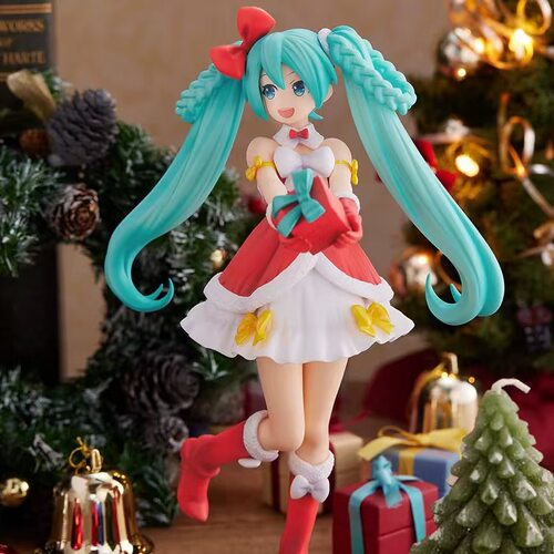 圣诞装初音未来手办海景房摆件