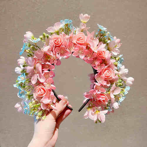 儿童簪花发箍女童泉州花朵花环