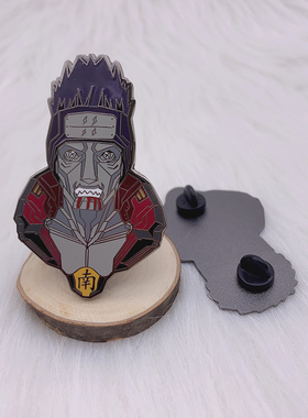 Japin火影忍者晓组织成员个性徽章机械版干柿鬼鲛金属徽章胸针pin