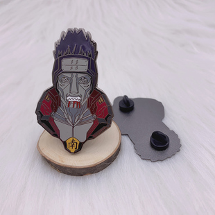 Japin火影忍者晓组织成员个性 干柿鬼鲛金属徽章胸针pin 徽章机械版