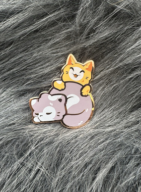 可爱动物猫咪萌宠橘猫英短宠物背包收藏金属徽章