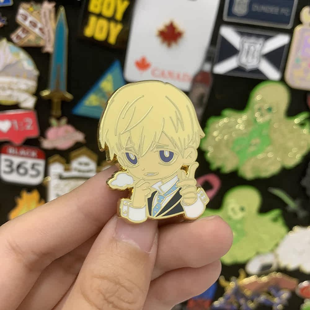 卡通t恤日系潮酷胸针防走光禁欲执事ins动漫周边饰品金属徽章