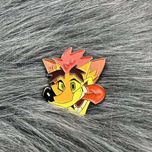 Crash Bandicoot 古惑狼游戏周边金属徽章