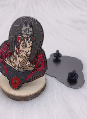 Japin原创火影忍者晓组织宇智波鼬卡通动漫徽章机械版金属胸针pin