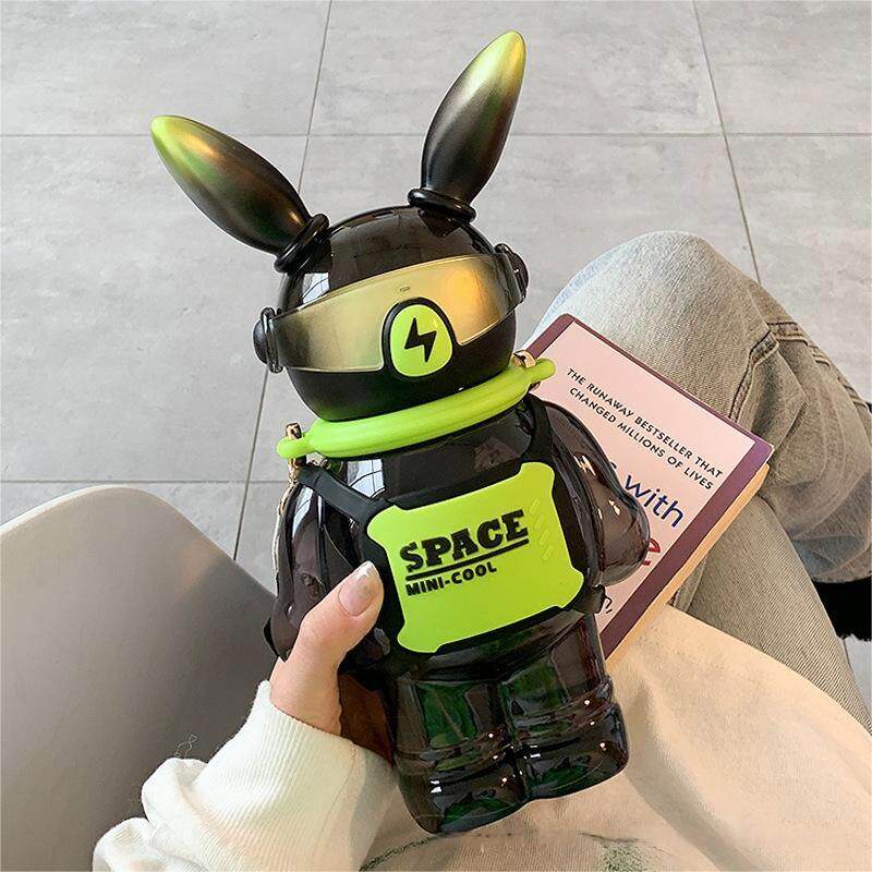 网红水杯大容量吸管杯高颜值夏季便携tritan塑料太空杯子可爱水壶