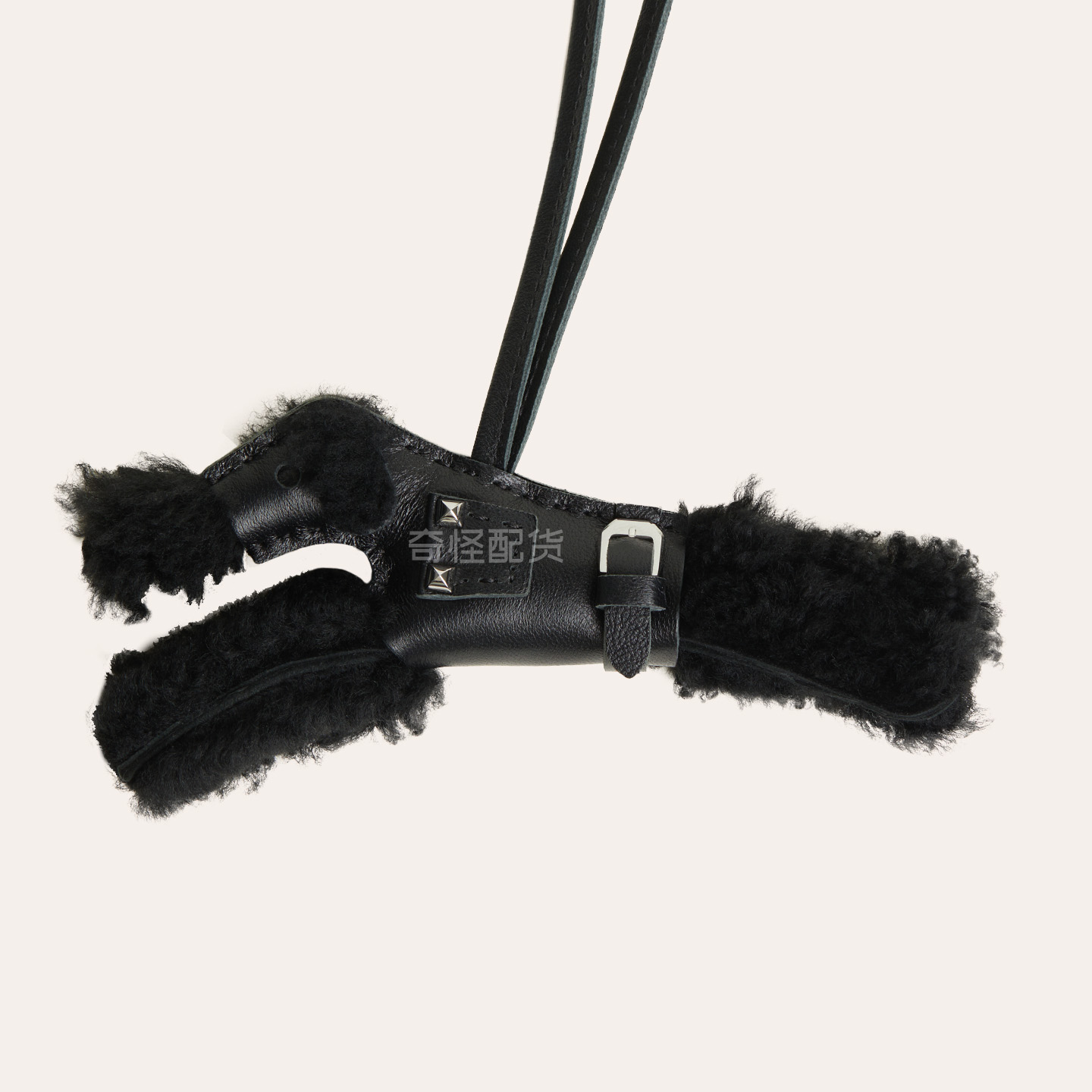 适用于爱马仕小马挂件 budy小狗挂件汽车吊饰车内饰朋克狗 真皮