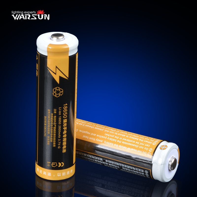 warsun沃尔森头灯强光手电筒18650锂电池3.7V可充电动力大容量