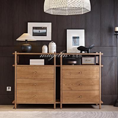 宋氏美学实木斗柜卧室收纳柜客厅靠墙储物柜家用抽屉式榫卯工艺