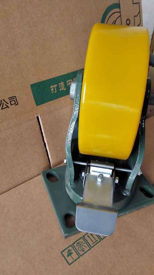 单个载重2吨8寸超重型脚轮聚氨酯脚轮重型万向刹车轮 工业轮轮子