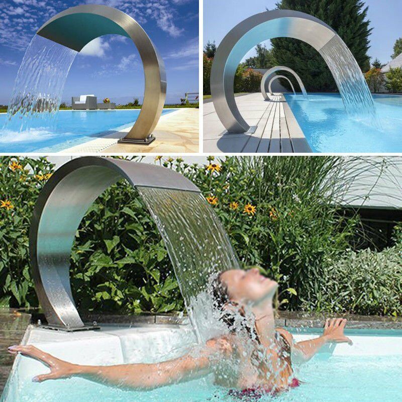 语桐304不锈钢瀑布pool fountain stainless steel泳池流水喷泉