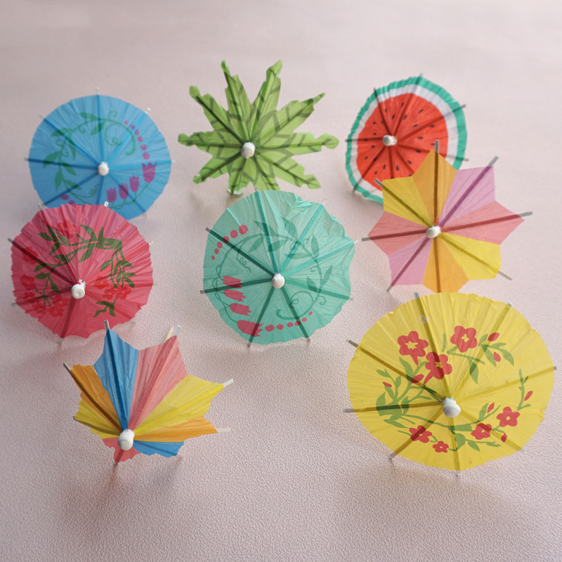 小伞签鸡尾酒装饰伞签水果签果插一次性牙签雨伞蛋糕签摆盘装饰签