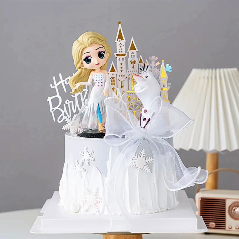 艾莎公主蛋糕装饰摆件冰雪奇缘