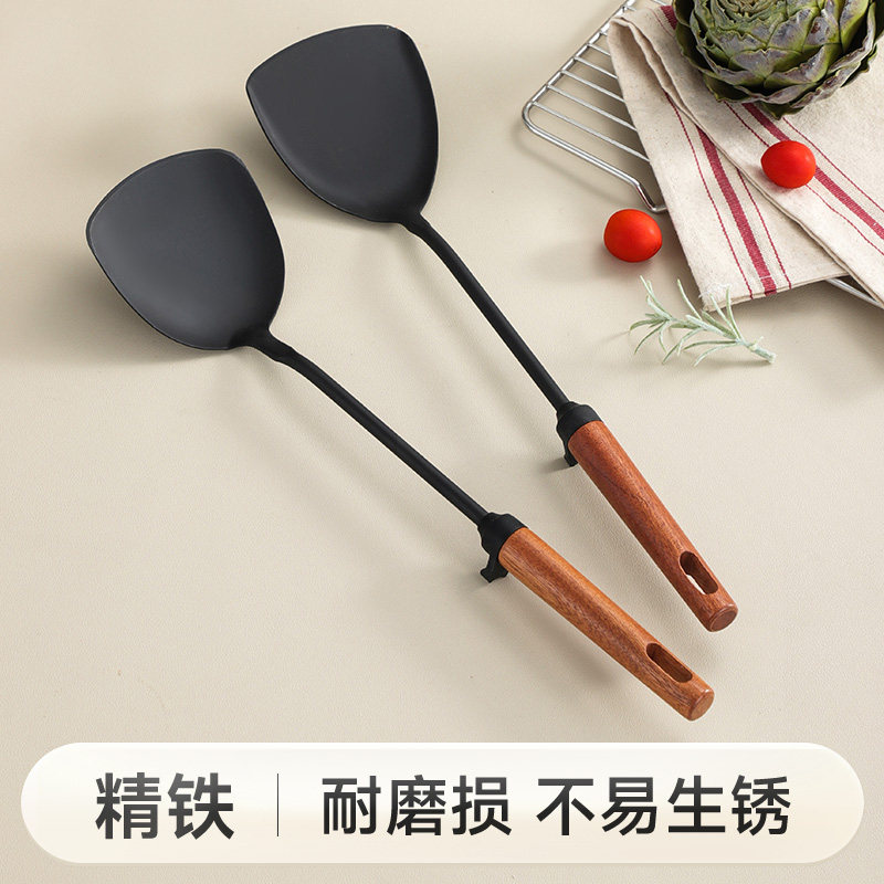 手工锻打精铁锅铲家用厨房加厚锅具套装炒菜煎铲漏勺汤勺防烫把手