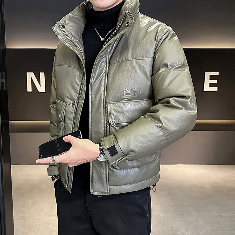 高级感立领羽绒服男士冬季新款时尚潮流痞帅加厚保暖白鸭绒外套男