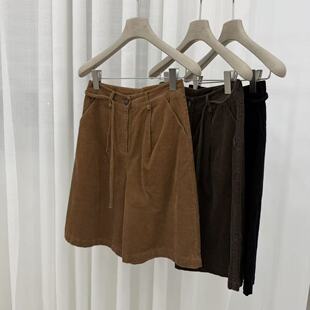 【清仓no退no换】灯芯绒系带短裤0302