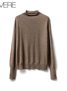 戎美【ZZ1022355】臻享原绒18G全成型 精纺纯羊绒 半高领针织衫