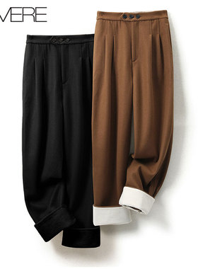 戎美【KZ1120409】秋冬时尚区分度经典升级厚版利落挡风卷边锥裤