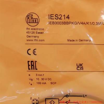 拍前询价:IFM IES203 IES214 IET201 IF5538 全新原装正品易福门