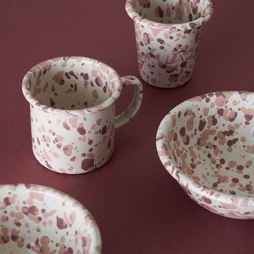 美国进口cc泼墨搪瓷餐具