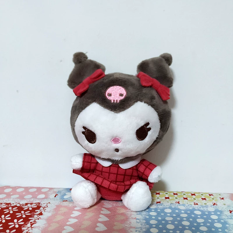 Японский единственный Kuromi Kuromi овечка пианино красная клетчатая юбка плюшевая кукла подвеска