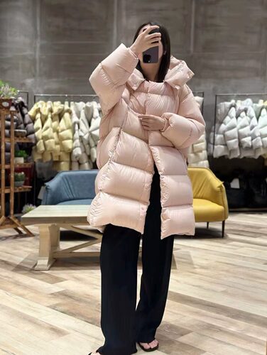 90白鹅绒羽绒服中长款保暖轻巧泡芙感暖暖糯糯爆款