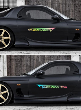 钢铁侠车贴Stark lndustries复仇者联盟斯塔克工业汽车摩托车贴纸