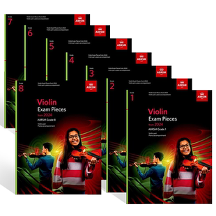 部分现货 英文原版 英皇考级新版2024年小提琴考级教材1/2/3/4/5/6/7/8级全套 ABRSM Violin Exam Pieces from 2024