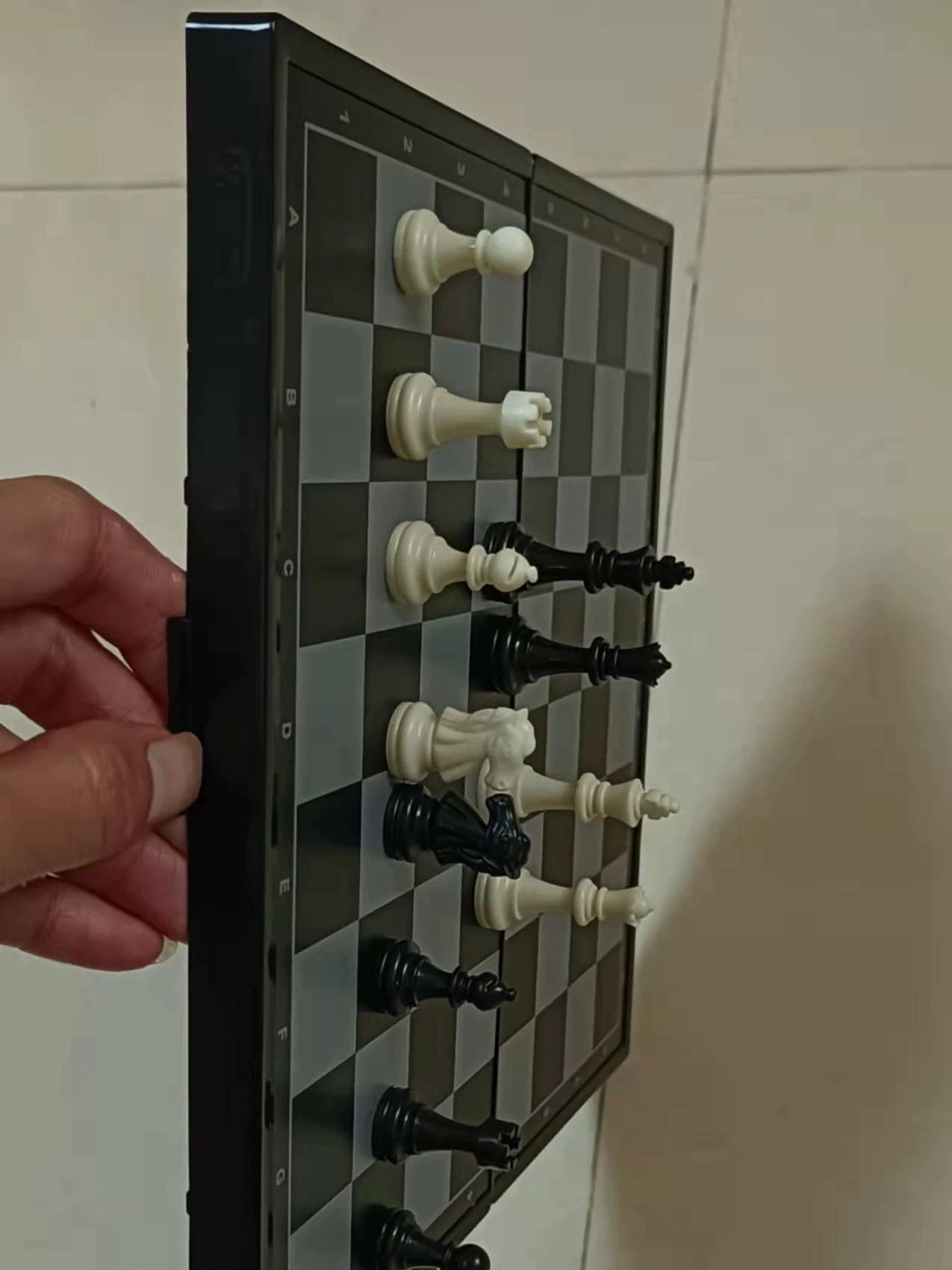 Magnetic foldable handheld chess, school white strategy game, training, gold and silver