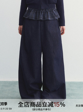 SPEAR YOUTH“经典必buy”原牛牛仔裤女休闲风高腰大阔腿垂感长裤