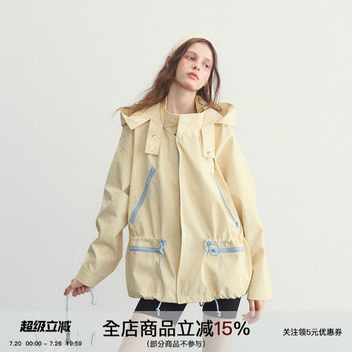 户外解构韩系连帽宽松外套上衣
